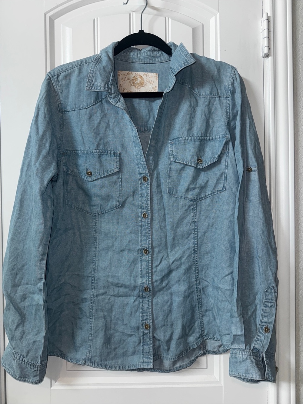 Bella Dahl Light Blue Denim Button-Up Shirt casual western coastal cowgirl
